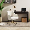 WestinTrends Genevieve Mid-Century Modern Swivel Office Chair With Wheels (Set Of 2) - 2 of 4