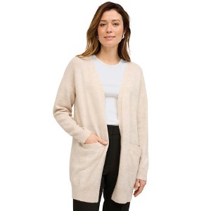 ellos Long Open Cardigan With Pockets - 1 of 4