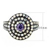 Slickblue Women’s Black Ring, Assorted Multicolor Stones, Stainless Steel, Fashion Statement Ring, Sizes 5-10 - 2 of 4