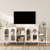 Whizmax Sideboard Buffet Cabinet with Storage, Wooden Storage Cabinet with Glass Doors and Handles, Modern Sideboard Cabinet for Living Room, Hallway - 3 of 4