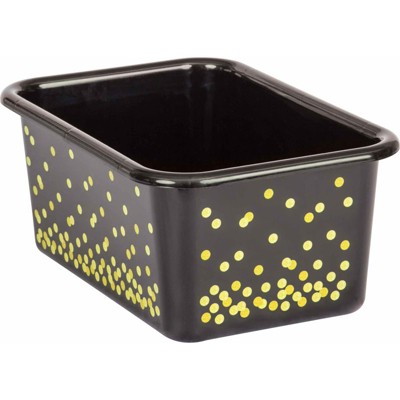 Teacher Created Resources Black Confetti Small Plastic Storage Bin (Pack of 6)