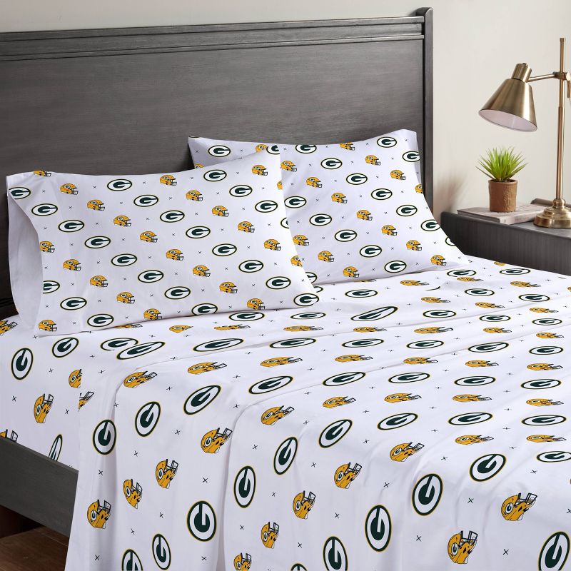 NFL Green Bay Packers Small X Full Sheet Set - 3pc, 1 of 4