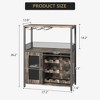 3-Tier Wine Bar Cabinet with Detachable Wine Rack and Drawer - 2 of 4