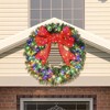HOMCOM 60in Pre-Lit Christmas Wreath with 3D Red Bow, Christmas Wreath for Front Door with 11 Lighting Modes, 300 LED Lights - 3 of 4