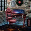 YOOCOZZ Vinsetto High Back PU Leather Gaming Chair with Swivel Wheels,Retractable Footrest, Headrest,Lumbar Support and Armrest - 2 of 4