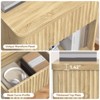 Huxxion Fluted Nightstand with Drawer, Large Wood Night Stand with Storage, for Bedroom Living Room Office, Natural Wood - 3 of 4