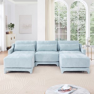Christopher Knight Home Egbert 105" Chenille Upholstered U-Shape Sectional Sofa - 1 of 4