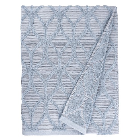 Alev Jacquard Bath Towel Blue Linum Home Textiles 100 Midweight 450 550 Gsm Machine Washable Target