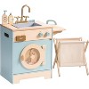 ROBOTIME Kitchen Washer Playset with Clothes Basket, Iron and Sink, Toy Sets, Blue, 20"*11.8"*22" - 3 of 4