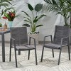 Coolbibila-Modern Aluminum Dining Chair,  Dining Chairs Set Of 2 With Rope Seat, Chair With Unique Rope Weaving For Outdoor - 2 of 4