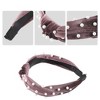 Unique Bargains Women's Bling Twisted Faux Pearl Velvet Headband Hairband Accessories 1.2 Inch Wide 1 Pc - 3 of 4