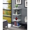 40.75" SoHo 4 Tier Tower Bookcase White Faux Marble - Breighton Home: Modern Style, Tempered Glass Sides, Easy 1 Step Assembly - image 2 of 4