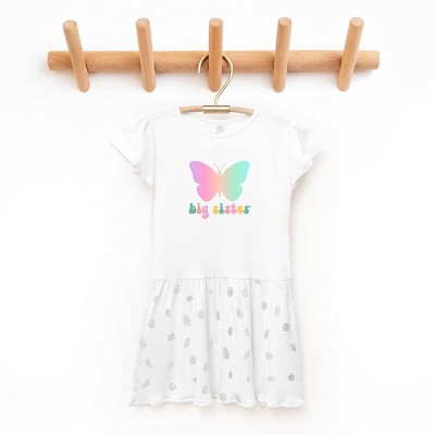 The Juniper Shop Big Sister Butterfly Toddler Graphic Dress