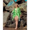 HAPPY BAY Women's Open Front Summer Vacation Holiday Wear Beach Bikini Cardigan Swimsuit Duster Beachwear for Women L-XL Shamrock, Leaves - 2 of 4