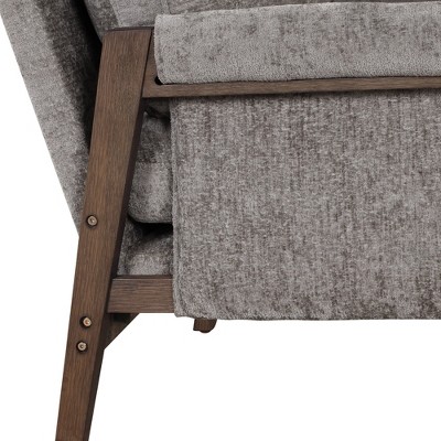 Mid-Century Modern Yellow Velvet Barrel Accent Chair