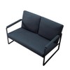 DOMETOUR 49.2” Metal Frame Loveseat for Living Room Bedroom - 3 of 4
