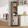 Tall Narrow Bathroom Cabinet with Adjustable Shelf, Freestanding Storage Organizer for Laundry Room and Living Room - 3 of 4