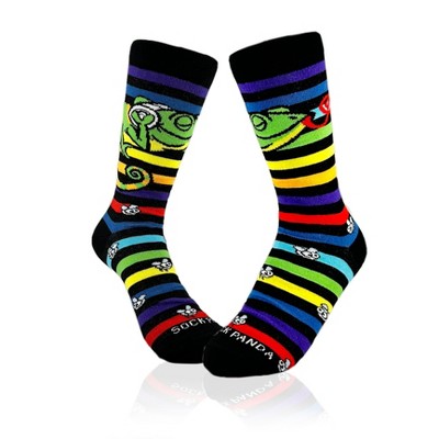 Musical Chameleon Socks from the Sock Panda (Tween Sizes, Small)