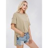 EXLURA Womens Summer Oversized T Shirts Casual Short Sleeve Loose Maternity Tops Crewneck Tunic Plus Gym Workout Top - 4 of 4