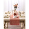 Design Imports  Ribbed 2-Tone Table Runner, Vintage Red, 13X72" - 3 of 4