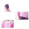 Unique Bargains Disposable Rain Ponchos Waterproof Ponchos Lightweight for Men Women with Hood and Sleeves 5 Pcs - 4 of 4