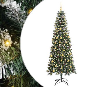 vidaXL Artificial Christmas Tree with 300 LEDs Green 86 x 86 x 210 cm - 1 of 4