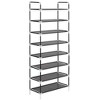 vidaXL Shoe Rack Black Metal Standard Shoe Rack Rectangular - Black 23.6" x 11" x 55.1" - 3 of 4