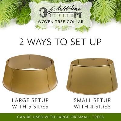 Gold Enamel Metal Farmhouse Christmas Tree Collar
