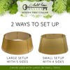 AuldHome Design 29" Farmhouse Tree Collar, Vintage Style Enamelware Christmas Tree Accent - image 4 of 4