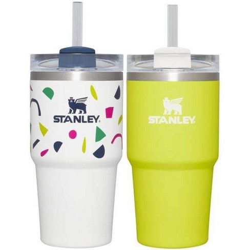Stanley 2pk 20oz Stainless Steel H2.0 Flowstate Quencher Tumblers -  Abstract Geos/electric Yellow : Target
