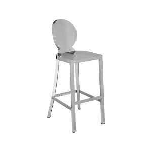 Meridian Furniture,Maddox Chrome Stainless Steel Stool - 1 of 4