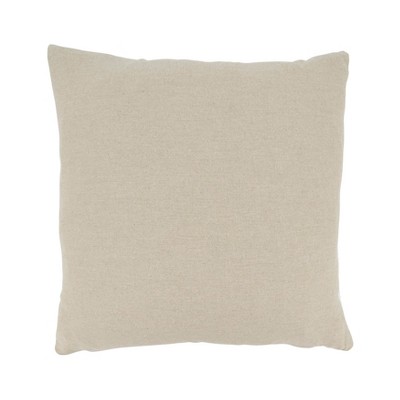 Natural Seashell Embroidered Cotton Down Throw Pillow, 18"