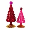 Cody Foster 8.0 Inch Mid-Century Modern Tree Rouge Christmas Decorative Tree Set , Christmas Decor Valentine's Day (2PC) - 3 of 4