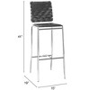 Zuo Criss Cross Barstool (Set of 2) Black - 3 of 4