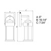 Vaxcel Cumberland 1 - Light Sconce in  Rust Iron - 3 of 4