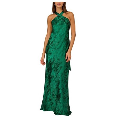 Adrianna Papell Womens Chiffon Gown Dress