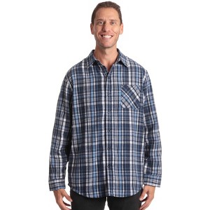 #followme Men's Flannel Shirt  Long Sleeve Button-Down, Casual & Workwear Shirt - 1 of 3
