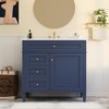 JUJABU 36'' Modern Bathroom Vanity with Sink, Dual-Drawer Storage Cabinet & Tip-Out Drawer - 3 of 4