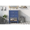 Okak 24" Modern Bathroom Vanity with Undermount Sink Multi-function Bathroom Cabinet with 2 Drawers & Open Shelf for Small Apartment, Blue - 3 of 4