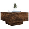 vidaXL Coffee Table Smoked Oak 21.7 in.x21.7 in.x12.2 in. Engineered Wood - 4 of 4