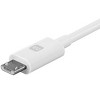 Monoprice USB-A to Micro B Cable - 6 Feet - White, Polycarbonate Connector Heads, 2.4A, 22/30AWG - Select Series - 3 of 4