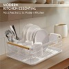 LunaLulinlk Dish Drainer Rack - Plate, Silverware, Pots, and Pans Drying Rack for Kitchen with Beechwood Handles. Featuring Modern Retro Design - 3 of 4