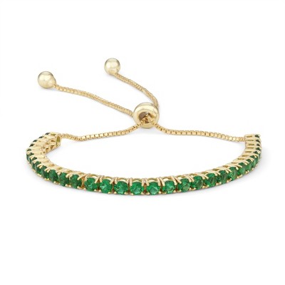 Designs By Gioelli Sterling Silver Gemstone Bolo Bracelet