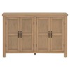 4-Door MDF Storage Sideboard with Adjustable Shelves, Retro Metal Handles and Pinewood Legs for Living Room, Study, or Entryway - 4 of 4