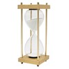 Gulches Hourglasses: Triangular Conical Timer with Black/ White Sand, 15/30-Minute Options, Metal Stand - 3 of 4
