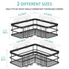 ATTOP 2-Shelf Shower Caddy Corner, No Drill Rustproof Stainless Steel Bathroom Shower Organizer Wall Mounted with 8 Hooks,Black - 4 of 4