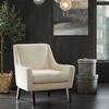 NicBex Polyester Accent Chair,Upholstered Living Room Chairs with Mid-Height Back and Birch Legs,Cozy Armchair,Accent Chairs for Living Room,Cream - 2 of 4