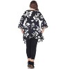 Women's Plus Size Floral Printed Blanche Tunic Top with Pockets - White Mark - 3 of 3