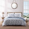 Tommy Bahama 3pc Pen and Ink Duvet Cover Bedding Set Blue - 2 of 4