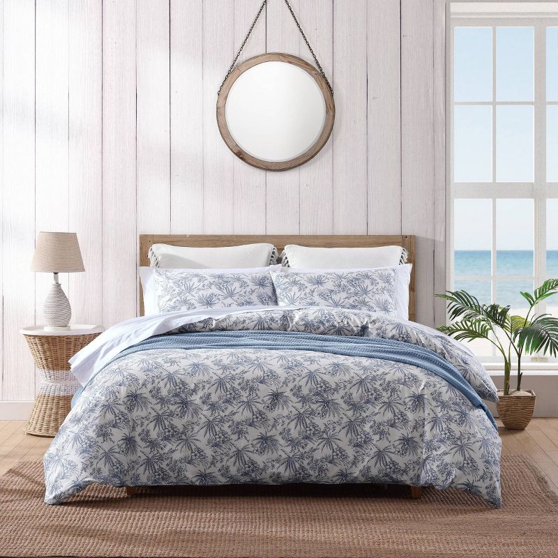 Tommy Bahama 3pc Pen and Ink Duvet Cover Bedding Set Blue, 2 of 11